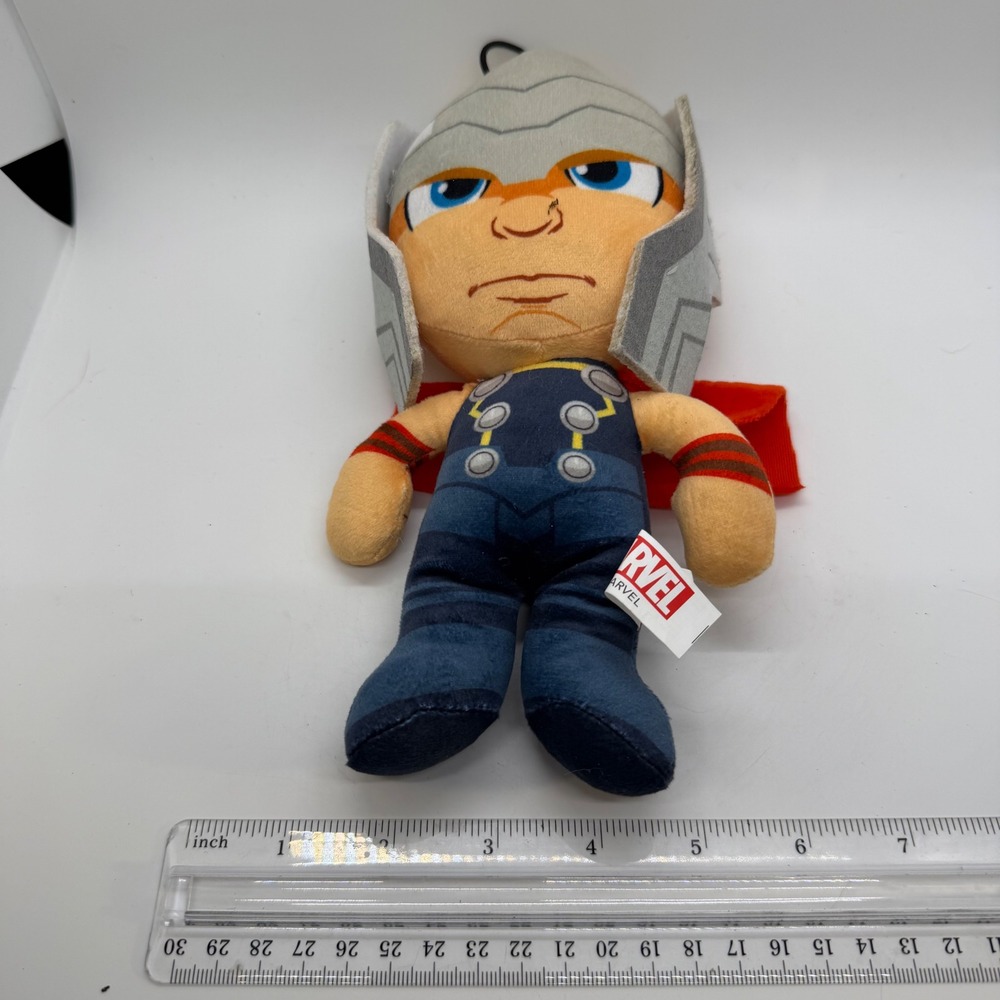 Marvel Thor Chibi Plush Toy Stuffed Character Hero Red‎ Cape 7in Collector - Picture 8 of 9
